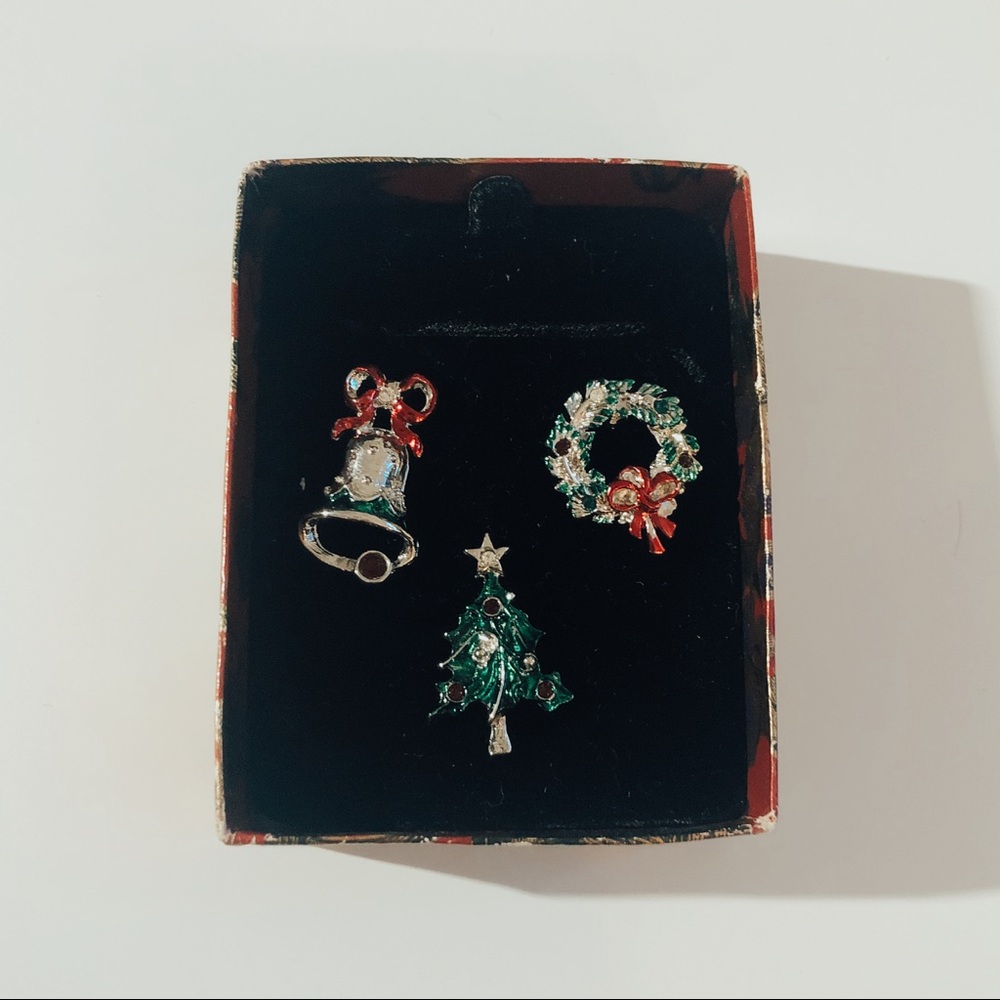 Vintage Avante Christmas Pins Set of 3 Brand New